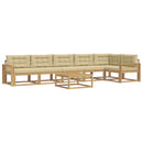 Udendørs sofagruppe 7 stk. Hvid og Beige Polyester