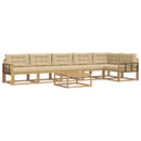 Udendørs sofagruppe 7 pcs Hvid og Beige 79 x 79 x 37 cm