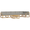 Udendørs sofagruppe 7 pcs Hvid og lysegrå 79 x 79 x 37 cm