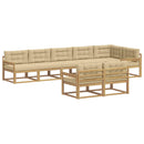 Udendørs sofagruppe 6 stk. Hvid og Beige Polyester