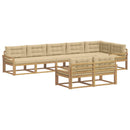 Udendørs sofagruppe 6 stk. Hvid og Beige Polyester