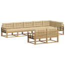 Udendørs sofagruppe 6 stk. Hvid og Beige Polyester