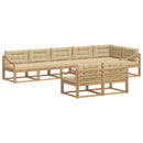 Udendørs sofagruppe 6 stk. Hvid og Beige Polyester