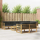 Udendørs sofagruppe 9 pcs Hvid og antracit 79 x 79 x 37 cm