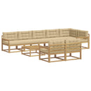 Udendørs sofagruppe 9 stk. Hvid og Beige Polyester