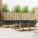 Udendørs sofagruppe 9 pcs Hvid og antracit 79 x 79 x 37 cm