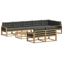Udendørs sofagruppe 9 pcs Hvid og antracit 79 x 79 x 37 cm