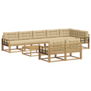 Udendørs sofagruppe 9 pcs Hvid og Beige 79 x 79 x 37 cm