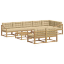 Udendørs sofagruppe 9 stk. Hvid og Beige Polyester