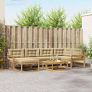 Udendørs sofagruppe 7 pcs Hvid og Beige