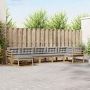 Udendørs sofagruppe 7 stk. Hvid og lysegrå