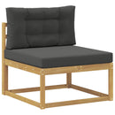 Udendørs sofagruppe 7 stk. Hvid og antracit