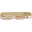 Udendørs sofagruppe 8 pcs Hvid og Beige