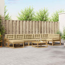 Udendørs sofagruppe 8 pcs Hvid og Beige