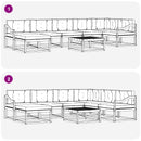 Udendørs sofagruppe 8 pcs Hvid og cremefarvet