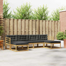 Udendørs sofagruppe med pude 6 pcs Hvid og antracit