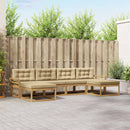 Udendørs sofagruppe med pude 6 pcs Hvid og Beige