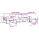 Udendørs sofagruppe 6 stk. Hvid og Beige