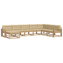 Udendørs sofagruppe 8 pcs Hvid og Beige