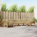 Udendørs sofagruppe med pude 7 pcs Hvid og Beige