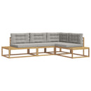 Udendørs sofagruppe Hvid 277,5 x 198,5 x 73 cm Polyester