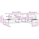 Udendørs sofagruppe Hvid 277,5 x 198,5 x 73 cm Polyester