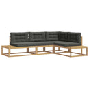 Udendørs sofagruppe Hvid 277,5 x 198,5 x 73 cm Polyester
