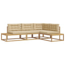 Udendørs sofagruppe Hvid 277,5 x 198,5 x 73 cm Polyester