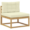 Udendørs sofagruppe 5 stk. Hvid Polyester