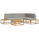 Udendørs sofagruppe 5 stk. Hvid Polyester