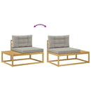 Udendørs sofagruppe 5 stk. Hvid Polyester