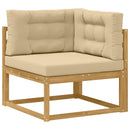 Udendørs sofagruppe 5 stk. Hvid Polyester