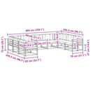 Udendørs sofagruppe 9 stk. Hvid og antracit