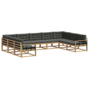Udendørs sofagruppe 9 stk. Hvid og antracit