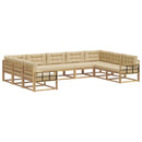 Udendørs sofagruppe 9 stk. Hvid og Beige