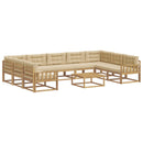 Udendørs sofagruppe 10 stk. Hvid og Beige