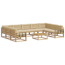 Udendørs sofagruppe 10 stk. Hvid og Beige