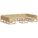 Udendørs sofagruppe 10 stk. Hvid og Beige