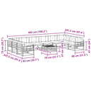 Udendørs sofagruppe 11 stk. Hvid og Beige