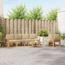 Udendørs sofagruppe med pude 7 pcs Hvid og Beige