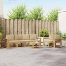 Udendørs sofagruppe med pude 7 pcs Hvid og Beige
