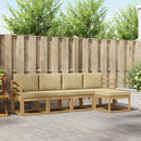 Udendørs sofagruppe med pude 5 pcs Hvid og Beige