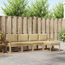 Udendørs sofagruppe med pude 5 pcs Hvid og Beige