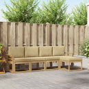 Udendørs sofagruppe med pude 5 pcs Hvid og Beige