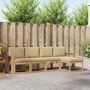 Udendørs sofagruppe med pude 5 pcs Hvid og Beige