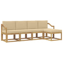 Udendørs sofagruppe med pude 5 pcs Hvid og Beige