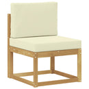 Udendørs sofagruppe 5 stk. Hvid og cremefarvet