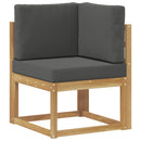 Udendørs sofagruppe 6 stk. Hvid og antracit Massivt Akacietræ