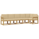 Udendørs sofagruppe 6 stk. Hvid og Beige Polyester