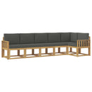 Udendørs sofagruppe med pude 6 pcs Hvid og antracit Polyester